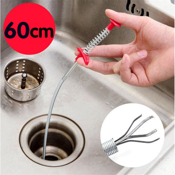 63CM Sewer Dredger Spring Pipe Dredging Tool Household Hair Cleaner Drain Clog Remover Cleaning Tools Household For Kitchen Sink Kitchen Gadgets