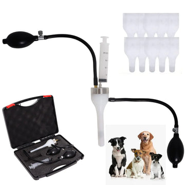Wadoy Dog Artificial Insemination Kit for 3-10KG Dogs Upgrade Double Pressurization Semen Booster with 10 PCS Collection Bags Dogs Breeding Pet Supplies Kit