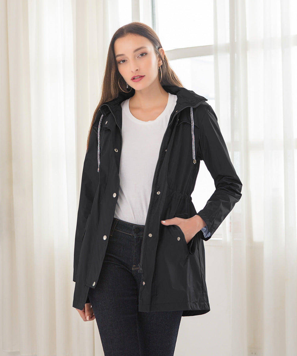 Lightweight Travel Trench Raincoat