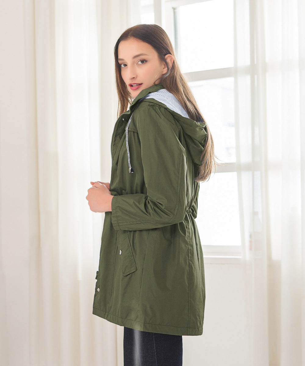 Lightweight Travel Trench Raincoat