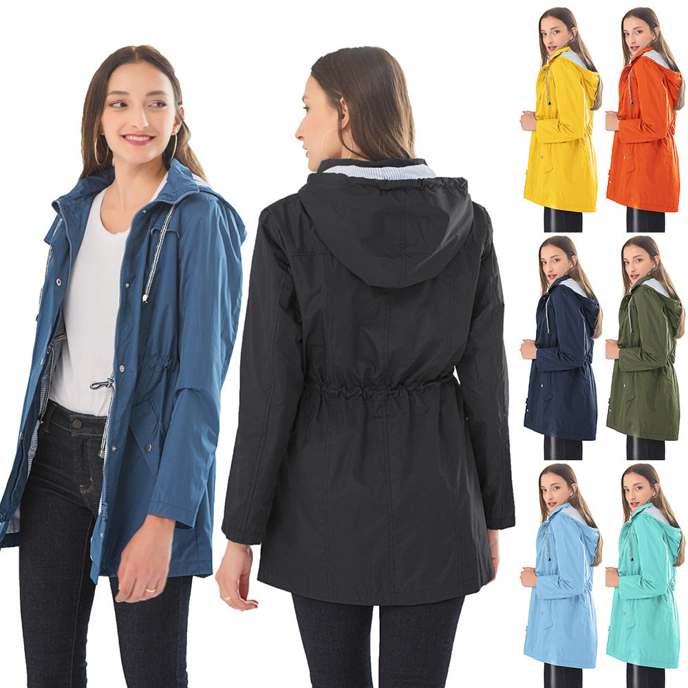 Lightweight Travel Trench Raincoat