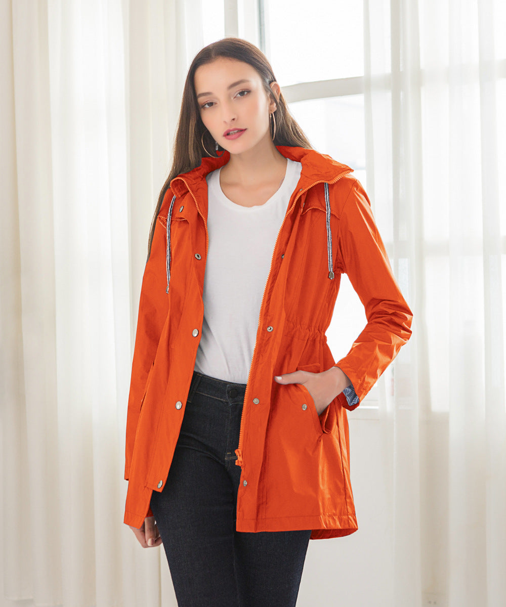 Lightweight Travel Trench Raincoat