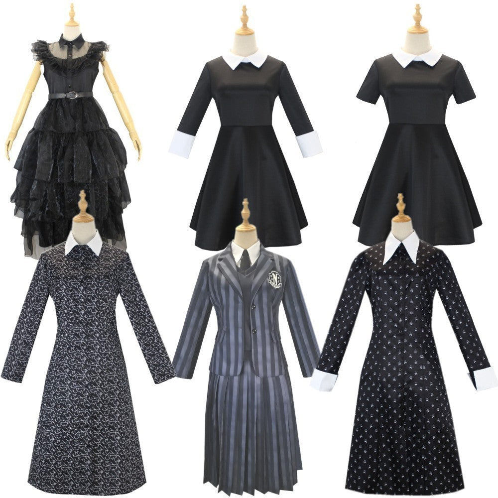 Wednesday Adams Black Dress Costume