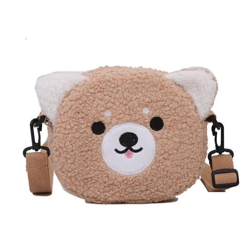 Cartoon Plush Crossbody Bag