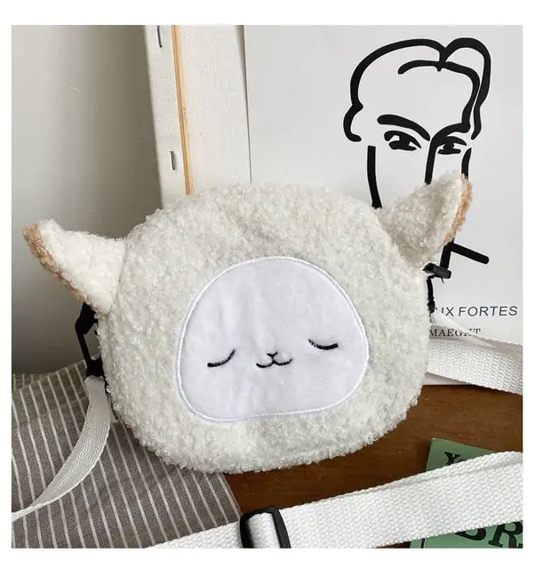 Cartoon Plush Crossbody Bag