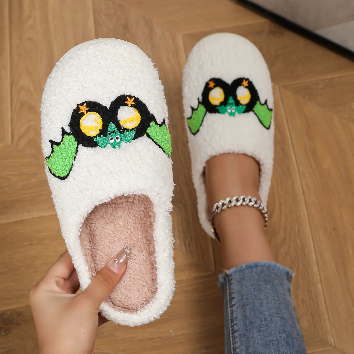 Spooky Comfort Halloween Non-Slip Cotton Slippers