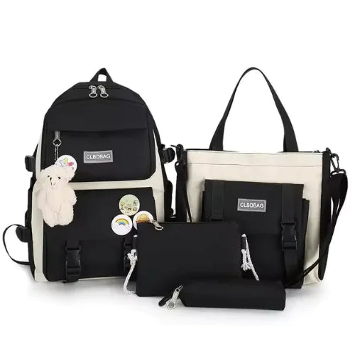 5-Piece Canvas Backpack Set for Overnight and School/Work.