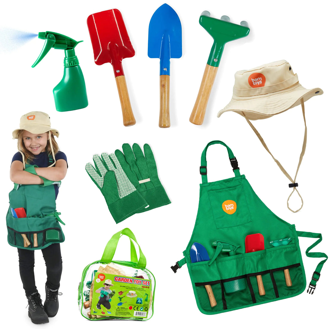 Born Toys Kids Gardening Tool Set