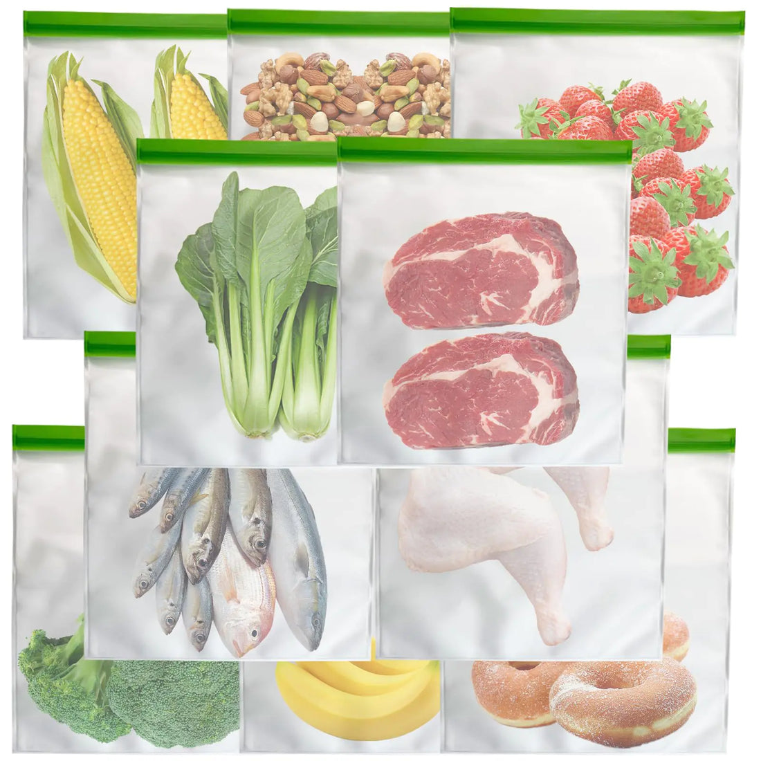 Odor Proof Food Storage Bags Reusable Bear Bags for Food Backpacking No-Odor Zipper Barrier Bags Fit Home Organization Food StorageFreezer Safe(10p-8.5x10in)
