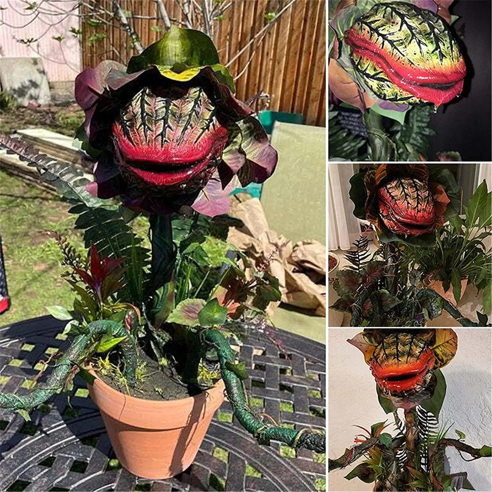 Realistic Venus Fly Trap Plant Halloween Decor