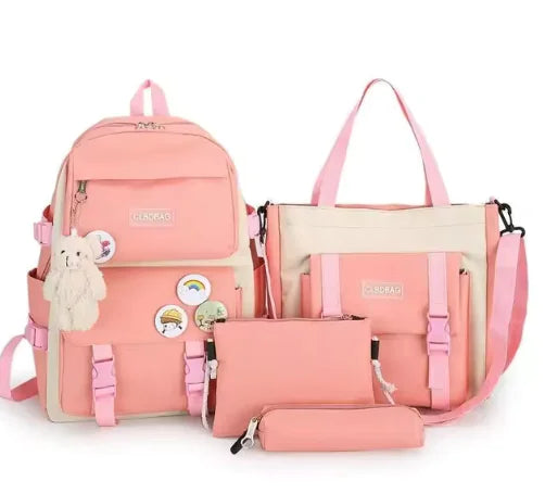 5-Piece Canvas Backpack Set for Overnight and School/Work.