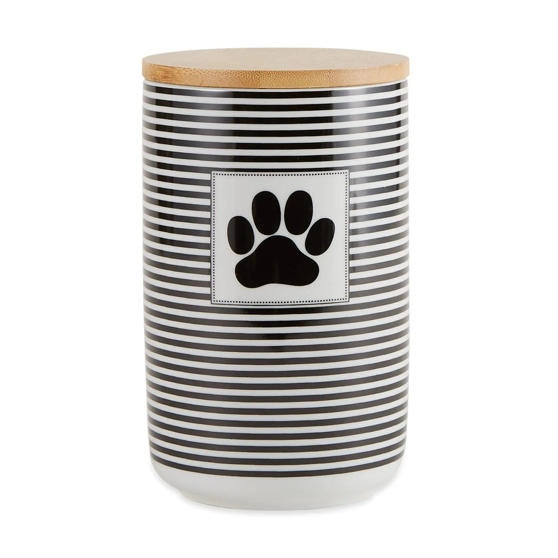 Bone Dry Paw & Patch Ceramic Pet Collection Treat Canister 4x6.5 BlackTreat Canister 4x6.55742