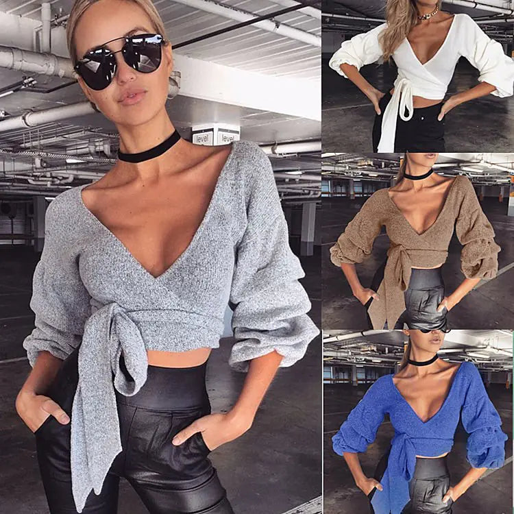 Warm Tie Top, Base Shirt, Women's Top
