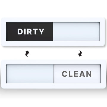 Mini Dishwasher Magnet Clean Dirty Sign - Extra Small Size - Slide Indicator Magnetic Kitchen Gadgets - New Home Essentials - Kitchen Organization Decor Accessories - Countertop Dishwashers - White