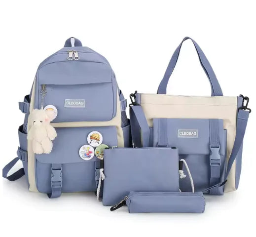 5-Piece Canvas Backpack Set for Overnight and School/Work.