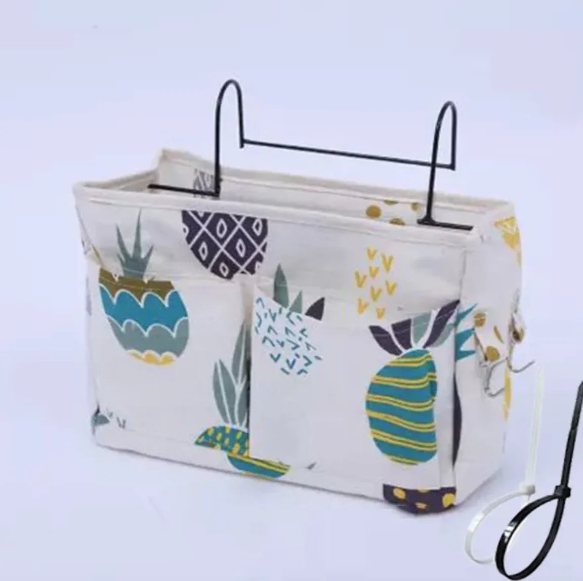 Bedside Fence Storage Box Basket Hanging Bag